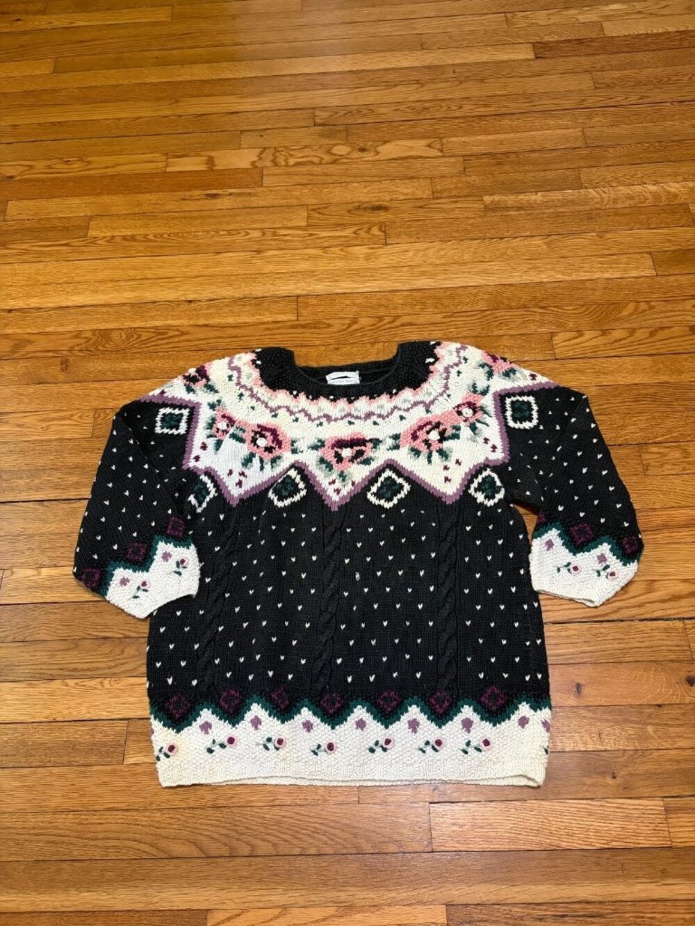 Jennifer Reed Vintage Hand Knitted Sweater Ramie/Cotton Blend Women's Plus 2X